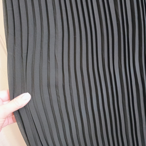 Magic Black Pleated Maxi Skirt - Picture 2 of 4